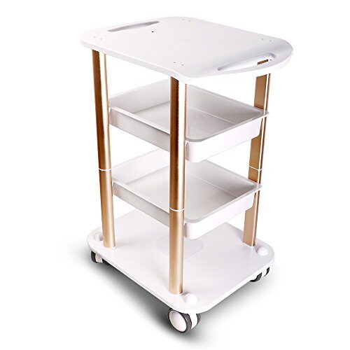 Beauty Salon Trolley Cart with Wheels and Large Storage Fence