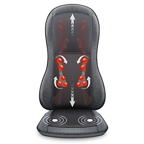 Comfier Full Back Massager with Heat -2D/3D Shiatsu Massage Seat Cushion