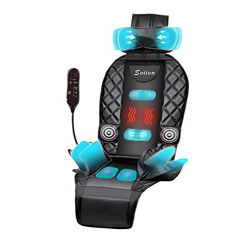 Sotion Back Massager with Air Compress & Heat, Vibrating Massage Chair Pad